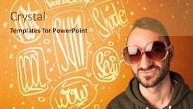  Presentation with summer sun - Audience pleasing slides consisting of cool-teenager-with-summer-sun backdrop and a yellow colored foreground