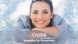  Presentation with clothes - Slides enhanced with cool weather - portrait of fashion designer leaning background and a  colored foreground