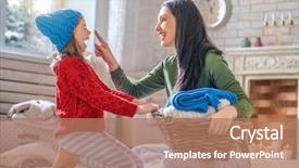  Presentation with family fashion - Cool new presentation theme with cool weather - winter portrait of happy loving backdrop and a coral colored foreground