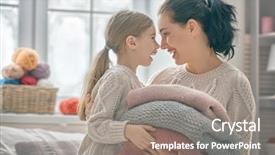  Presentation with family fashion - PPT layouts featuring cool weather - winter portrait of happy loving background and a gray colored foreground