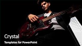  Presentation with artist - PPT layouts having cool young artist in dark background and a black colored foreground