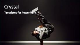  Presentation with freeze - Presentation having cool young dancer standing background and a black colored foreground