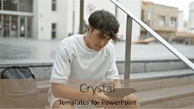  Presentation with cool - PPT theme enhanced with cool-young-hispanic-teenager and a coral colored foreground