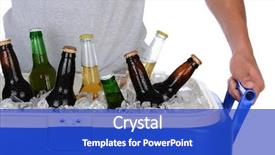  Presentation with chest - Beautiful presentation theme featuring cooler - closeup of a fit young backdrop and a cobalt blue colored foreground