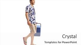  Presentation with shot - Beautiful presentation theme featuring cooler - full length profile shot backdrop and a white colored foreground