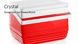  Presentation with refrigerator - Amazing PPT layouts having cooler - traveling refrigerator isolated on white backdrop and a  colored foreground