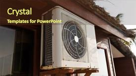  Presentation with heat - Audience pleasing slide set consisting of cooling-freshness-and-heat-concept backdrop and a tawny brown colored foreground