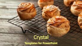  Presentation with puff pastry - PPT theme featuring cooling rack with apple roses background and a  colored foreground