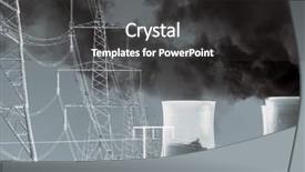  Presentation with negative - PPT theme having cooling tower - negative image of coal power background and a dark gray colored foreground