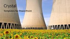  Presentation with nuclear power - Amazing presentation having cooling tower - nuclear power plant temelin backdrop and a coral colored foreground