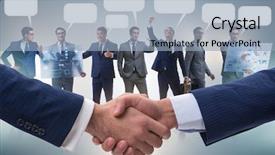  Presentation with teamwork cooperation - PPT theme consisting of cooperation and teamwork concept background and a light blue colored foreground