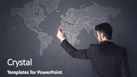  Presentation with communication - Audience pleasing slides consisting of cooperative communication systems - young businessman in black suit backdrop and a dark gray colored foreground