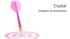  Presentation with pure white - Presentation theme featuring coordinating center - pink dart isolated on pure background and a white colored foreground