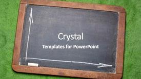  Presentation with slate - Colorful slide deck enhanced with coordination - blank graph coordinate axis sketched backdrop and a gray colored foreground