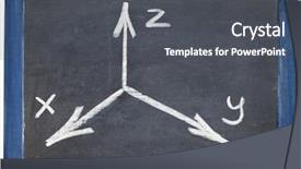  Presentation with slate - Slide deck consisting of coordination - cartesian coordinate system sketched background and a ocean colored foreground