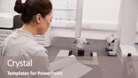  Presentation with mechanical engineering machine tools - Colorful presentation enhanced with coordination - female engineer uses cmm coordinate backdrop and a gray colored foreground