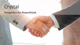  Presentation with business partner people joining hand - Theme with coorporate - business people shaking hands isolated background and a white colored foreground