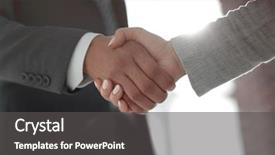  Presentation with business partner people joining hand - Beautiful slide set featuring coorporate - business people shaking hands isolated backdrop and a  colored foreground