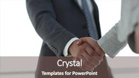  Presentation with shaking hands - Audience pleasing presentation design consisting of coorporate - business people shaking hands isolated backdrop and a tawny brown colored foreground