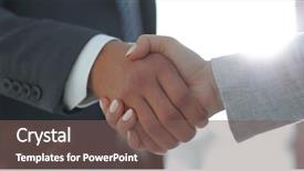  Presentation with shaking hands - Slides enhanced with coorporate - business people shaking hands isolated background and a  colored foreground