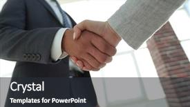  Presentation with shaking hands - Audience pleasing PPT layouts consisting of coorporate - business people shaking hands isolated backdrop and a  colored foreground