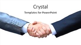  Presentation with handshake - Presentation design consisting of dogs - picture of a the cute background and a mint green colored foreground