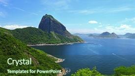  Presentation with mato grosso brazil - Presentation design having copacabana beach - rio de janeiro brazil background and a tawny brown colored foreground