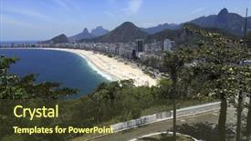  Presentation with brazils rio negro river - PPT layouts with copacabana beach - rio de janeiro background and a  colored foreground