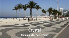  Presentation with rio negro river - Colorful slides enhanced with copacabana beach - rio de janeiro backdrop and a gray colored foreground