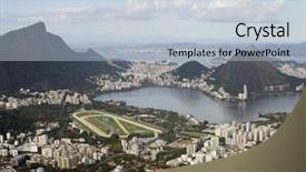  Presentation with mountain view - PPT layouts enhanced with copacabana beach - view of two brother mountain background and a light blue colored foreground