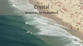  Presentation with rio negro river - Beautiful presentation theme featuring copacabana beach rio de janeiro backdrop and a soft green colored foreground