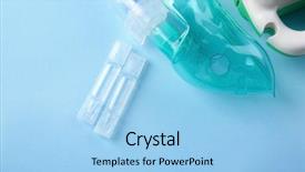  Presentation with copd - Cool new slide set with copd - compressor nebulizer with mask backdrop and a light blue colored foreground