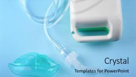  Presentation with copd - Cool new slide set with copd - compressor nebulizer with mouthpiece backdrop and a light blue colored foreground