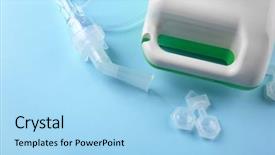  Presentation with copd - Audience pleasing presentation design consisting of copd - compressor nebulizer with mouthpiece backdrop and a light blue colored foreground