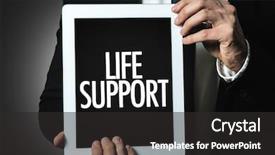  Presentation with copd - Beautiful theme featuring copd - life support backdrop and a dark gray colored foreground