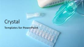  Presentation with copd - Colorful presentation theme enhanced with copd - set for inhalation therapy backdrop and a light blue colored foreground