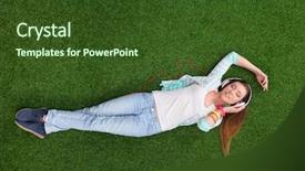  Presentation with beautiful young woman getting face - Audience pleasing slide deck consisting of cope - beautiful young woman lying backdrop and a tawny brown colored foreground