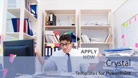  Presentation with workload - Cool new slides with cope with increased workload backdrop and a light blue colored foreground