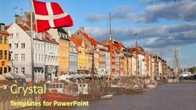  Presentation with denmark - Beautiful theme featuring copenhagen-denmark-august-25-unidentified backdrop and a  colored foreground