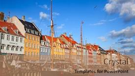  Presentation with denmark - PPT layouts with copenhagen-denmark-august-25-unidentified background and a coral colored foreground