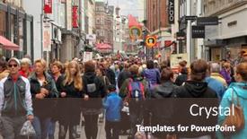  Presentation with denmark - Beautiful presentation theme featuring copenhagen-jule-23-people-walk backdrop and a tawny brown colored foreground