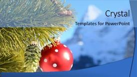  Presentation with animated christmas tree - Amazing PPT layouts having coperative - christmas tree backdrop and a light blue colored foreground