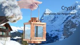  Presentation with hand hygiene in hospital - PPT layouts having coperative - lantern in the hand murren background and a light blue colored foreground