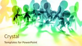  Presentation with colorful hands - Presentation theme with coperative sociaty - colorful people holding hands together background and a  colored foreground