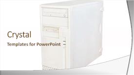  Presentation with processing - Amazing presentation design having copmuter case - central processing unit backdrop and a cream colored foreground