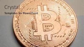  Presentation with copper - Slide set enhanced with copper-coin-of-bitcoin-cryptocurrency background and a coral colored foreground
