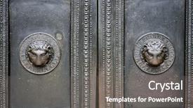  Presentation with copper - Presentation having copper door panel background and a gray colored foreground