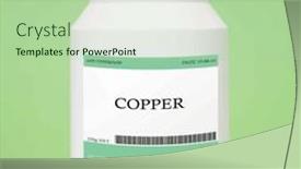  Presentation with copper - Presentation design featuring copper-important-for-energy-metabolism background and a mint green colored foreground
