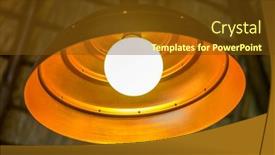  Presentation with copper - PPT theme consisting of copper-lamp-shade-and-led background and a tawny brown colored foreground