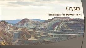  Presentation with copper - Amazing PPT layouts having copper mine minas de riotinto backdrop and a cream colored foreground